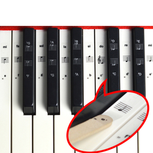 Trasparente Tastiera di Pianoforte Musica Nota Pieno Set di Adesivi - Product Image 4