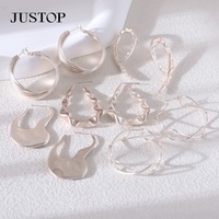JUSTOP Nouveau modèle de boucles d'oreilles Huggie tendance en acier inoxydable, au design unique, anti-ternissement, bijoux de mode avec fermoir massif et torsades creuses