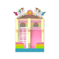 Château gonflable licorne 8x4m pour enfants, structure de jeu gonflable en PVC, capacité 100-500kg, vente chaude