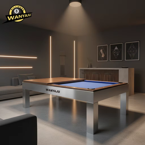 <span class=keywords><strong>Table</strong></span> de billard en bois au design moderne, personnalisable, pour intérieur et extérieur, 7 pieds, 8 pieds, 9 pieds, multifonctionnelle 3 en 1, <span class=keywords><strong>table</strong></span> de billard et de salle à manger, à vendre - Product Image 2