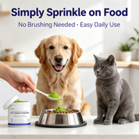 Poudre dentaire probiotique personnalisée Geerlun pour chiens, riche en protéines, complément de soin buccal, réduit l'accumulation de plaque dentaire, favorise une haleine fraîche