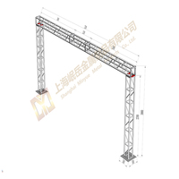 Motif carré de cadre de portail en alliage d'aluminium de 300mm X 300mm pour les écrans d'éclairage de toit d'événement de scène