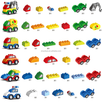 Enfants jouets éducatifs enfants activités cadeaux maternelle dessin animé brique construction voiture bloc de construction modèle jouet ingénierie voiture