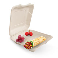 SUMKOKA BPI Vente en gros Respectueux de l'environnement biodégradable 3 Compt Eco Bagasse à emporter Contenants Boîte jetable pour aliments