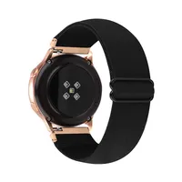 Pulseira elástica ajustável de 20mm, compatível com samsung galaxy active 2/galaxy watch e apple watch band nylon