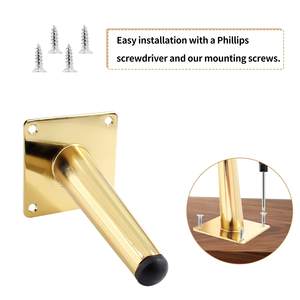 तिरछे फर्नीचर पैर 4 इंच पतला भारी शुल्क आयरन अस्पताल सोफा कुर्सी ओटामन और ड्रेसर पैरों का उपयोग करें - Product Image 5