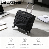 Valise cabine légère en tissu Oxford 20 pouces, imperméable, avec roulettes pivotantes, sac de voyage