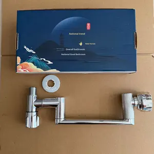 <span class=keywords><strong>Robinet</strong></span> de salle de bain moderne à bras mécanique rotatif <span class=keywords><strong>flexible</strong></span> à 1080 degrés en ABS, <span class=keywords><strong>extension</strong></span> rotative pour lavabo - Product Image 6