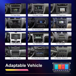 Podofo Autoradio Android 9 pouces double DIN, Carplay, Android Auto, autoradio GPS Wifi RDS pour VW/Passat/Golf/MK5/MK6/Jetta - Product Image 2