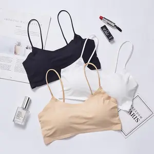 Comfortable Bandeau Bra Removable Breast Pad Beauty Back Tube Top Backless Camisole Bra Wrap Chest Underwear For Woman