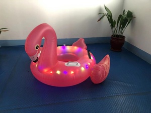 Oem LED PVC Flamingo bơi bơm hơi vòng Hot Bán hồ bơi bơi Float ống cho sông và công viên nước dịp - Product Image 2