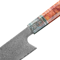Ensemble de couteaux de cuisine en acier inoxydable Offres Spéciales manche en résine Damacsue noyau en acier VG-10 couteau de chef de cuisine à 67 couches