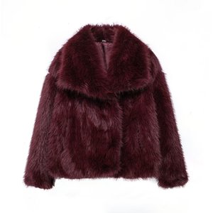 Moda Invernale 2024 per Donne: Cappotto Corto in <span class=keywords><strong>Pelliccia</strong></span> Sintetica, Stile Vintage a Maniche Lunghe, Elegante Soprabito Femminile - Product Image 6