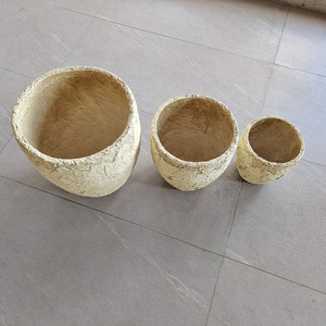 Modern Fiber Clay Flower <b>Pots</b> Outdoor Garden Planters Set With Circular Design For Flower Green Plant Decor - Product Image 6