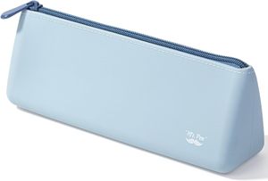 Estuche de Silicona para Lápices - Diseño Triangular Beige Cálido, Tamaño Pequeño, Sin Cierre, Uso Escolar y de Oficina, Multiusos - Product Image 3