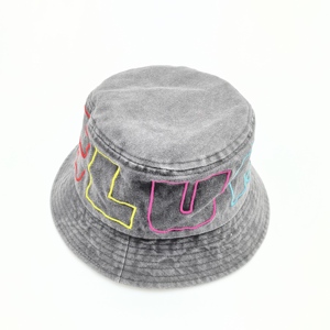 Sombrero de cubo Vintage con logotipo bordado personalizado para adultos, gorra parasol para pesca al aire libre, gorra de <span class=keywords><strong>mujer</strong></span>, sombreros de cubo con logotipo personalizado - Product Image 3