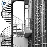 Escalier en spirale métallique sur mesure de haute qualité, fabricant d'escaliers intérieurs