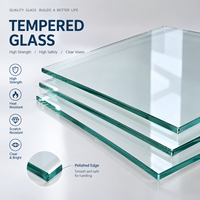 Verre de sécurité trempé plat transparent certifié CE, panneau de 5 à 19 mm, sur mesure pour fenêtres, portes, balustrades et cloisons de bâtiments
