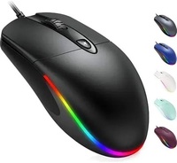 Souris de jeu filaire ergonomique pour droitier, lumineuse RGB, 6400 DPI, avec refroidissement par ventilateur USB et programmation de macros, Source Factory
