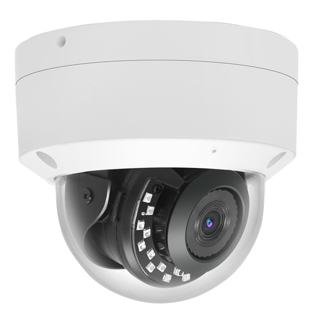 5MP Outdoor Wired POE Home Security Network Dome Camera IR Night Vision Wide Angle AI Human Vehicle Detection CMOS SD Card