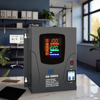 KEBO BWB 5000VA Régulateur de tension automatique monophasé Noir Affichage LED complet mural Courant alternatif Matériau en cuivre