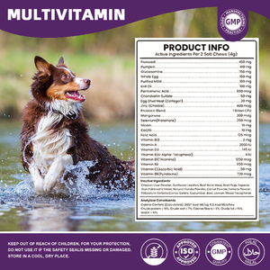Masticables Blandos Multivitamínicos para Perros 24 en 1, Multifuncionales, 200 Unidades, Envase Mega, para Bienestar Total, Venta al por Mayor - Product Image 3