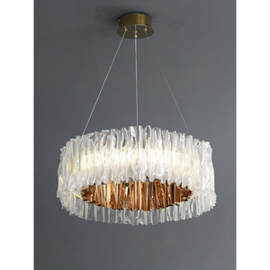 Nueva Lámpara de Araña Plisada de Diseño Creativo, Iluminación Moderna Minimalista de Lujo para Sala de Estar, Dormitorio, Sala de Exposiciones, 3000K E26 - Product Image 3