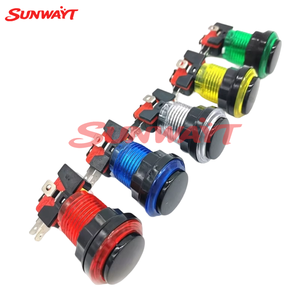 Kit de Botones de Repuesto para Máquinas de Juegos Arcade que Funcionan con Monedas, Botón de Presión con Tapa Negra, Iluminación LED, Interruptor Miro - Product Image 2