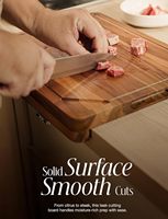 Planches à découper en bois d'acacia avec poignées, planches à découper en bois pour comptoirs, planches à fromage et plateaux de charcuterie