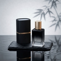 Nouvelle bouteille de parfum en bambou à l'encre de Chine, bouteille de parfum minimaliste noire et blanche, coffret cadeau parfumé en stock