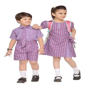 Envío a tiempo al por mayor de algodón cheques diseño uniforme escolar en la India/niñas vestido escolar/niños vestido escolar - Product Image 1