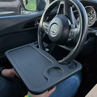 Plateau de volant de voiture multifonctionnel portable sur mesure pour manger avec porte-gobelets
