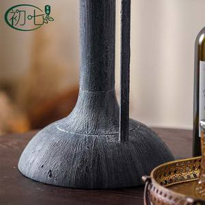 Jarrón Metálico Minimalista Nórdico con Asa, Acabado Azul Desgastado, para Decoración de Sala de Estar - Product Image 4