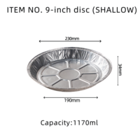 Barquettes jetables en aluminium bleu de 9 pouces de qualité alimentaire avec couvercles, idéales pour les tartes, les pizzas, et les repas au four ou au micro-ondes