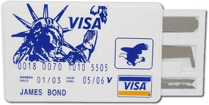 5 Cái Thép Không Gỉ Thợ Khóa Công Cụ Chọn Ví Kích Thước Thẻ Tín Dụng Loại Bỏ Móc Khóa Extractor Khóa Chọn Set Cho James Bond - Product Image 2