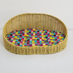 Xh Zomer Cool Handgeweven Ovale Waterdichte Koeling Ademende Pp Rotan Rieten Kat Hondenbed Huisdier Huis Net & Huisdier Kooien - Product Image 4