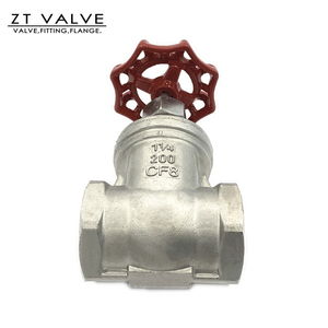 DN50 CF8/<span class=keywords><strong>CF8M</strong></span> 304/316 BSPT NPT DIN tipo femmina seduta filettata/vite estremità SS 3 pollici 1/2 valvola a saracinesca in acciaio inossidabile - Product Image 5