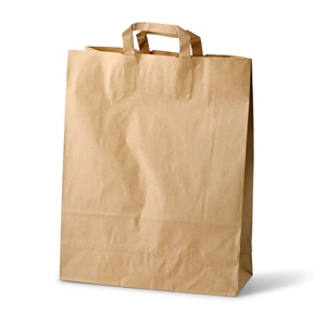 Bolsas de papel reciclado tamaño XL 32x12x40cm, bolsas de compras con asa reforzada de kraft para supermercado - Product Image 4