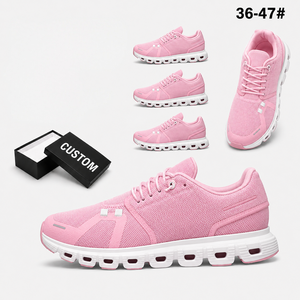 Chaussures de marche respirantes et légères, style printemps, baskets décontractées en maille à lacets, bout rond, semelle intermédiaire en EVA, semelle extérieure en caoutchouc, logo personnalisé - Product Image 6