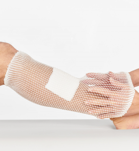Bandage <span class=keywords><strong>tubulaire</strong></span> élastique en <span class=keywords><strong>filet</strong></span> respirant pour le corps - Idéal pour le soin des genoux, des <span class=keywords><strong>bras</strong></span> et des doigts - Product Image 5