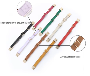 Option multicolore de luxe en gros peut être personnalisé métal cuir matériel lâche cou collier de chien de compagnie - Product Image 6