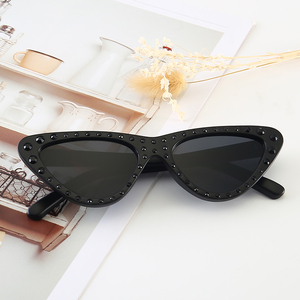 Clear Stone Gradient Cateeye Fashion Women <b>Sunglasses</b> <b>with</b> PC Frame and Acrylic Lenses Unisex Made in China - Product Image 5