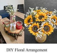 Fleurs artificielles en plastique type Gypsophile, bouquet de fausses fleurs pour mariage et décoration intérieure, Gypsophile crème