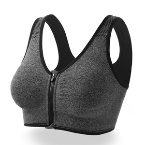 ホットセクシー<span class=keywords><strong>S</strong></span>-xxx女性ヨガスポーツヌードブラフロントジッパーフィットネストップ高品質パッド入りスポーツウェアヨガブラ - Product Image 6