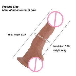 9.2 inç kadın çift katmanlı sürgülü cilt büyük yapay penis G nokta bükülebilir salma büyük gerçekçi yapay penis yetişkin seks oyuncakları kadınlar için - Product Image 2