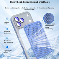 Coque antichoc rigide avec protection magnétique pour objectif et dissipateur de chaleur en maille pour iPhone 18 17 16 ProMax 15 14 Plus 13 12