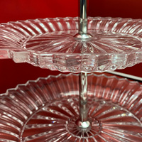 Modern design tafelblad bruiloft traktatieplateau, hoogwaardig kristal Mille Nuits 3-laags gebakstandaard