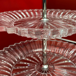 Plato de Postre de Diseño Moderno para Bodas, Soporte de Pastelería de Cristal de Alta Gama de 3 Niveles, Mille Nuits - Product Image 4