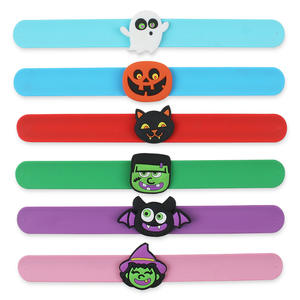 Anillo de silicona de color sólido Pulsera a presión para niños Estampado de patrón - Product Image 4