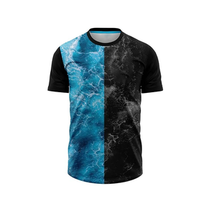 T-shirt en jersey Slim Fit de qualité supérieure pour hommes Conception personnalisée T-shirt de sport en jersey à manches courtes de couleur unie pour hommes - Product Image 3